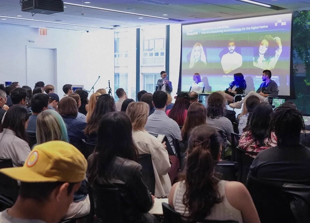 A full room watching the Brand Blueprint panel during NY Tech Week